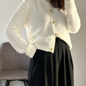 Kardiganas "Boucle white"